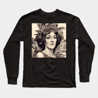 Gloria Swanson drawing Long Sleeve T-Shirt